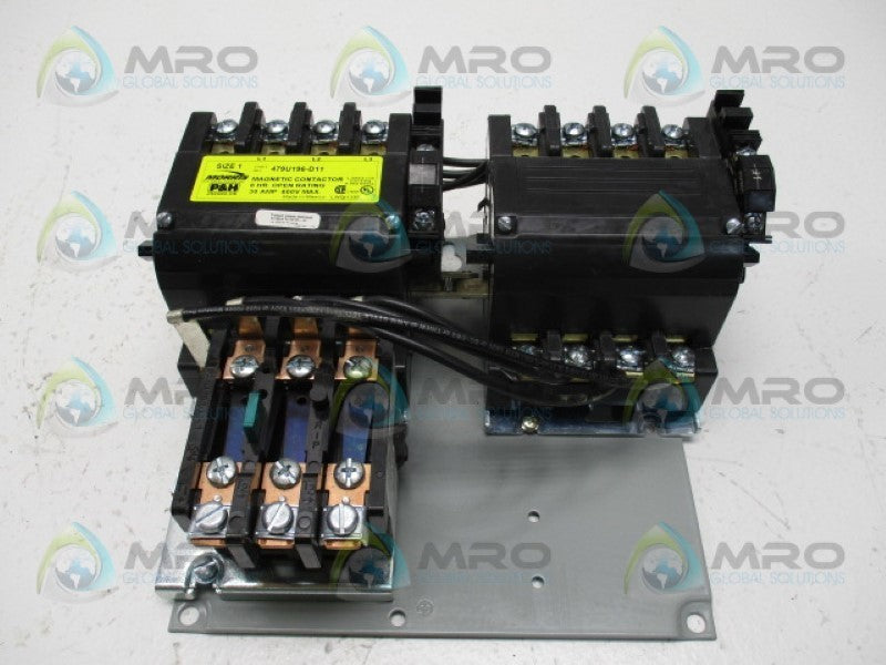 P&H MORRIS 479U196-D11 MAGNETIC CONTACTOR 30A SIZE 1 120/240V *NEW NO BOX*