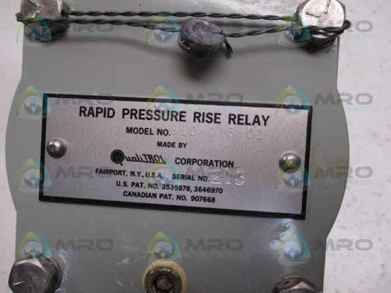 QUALITROL 910-015-01 RAPID PRESSURE RISE RELAY *NEW NO BOX*
