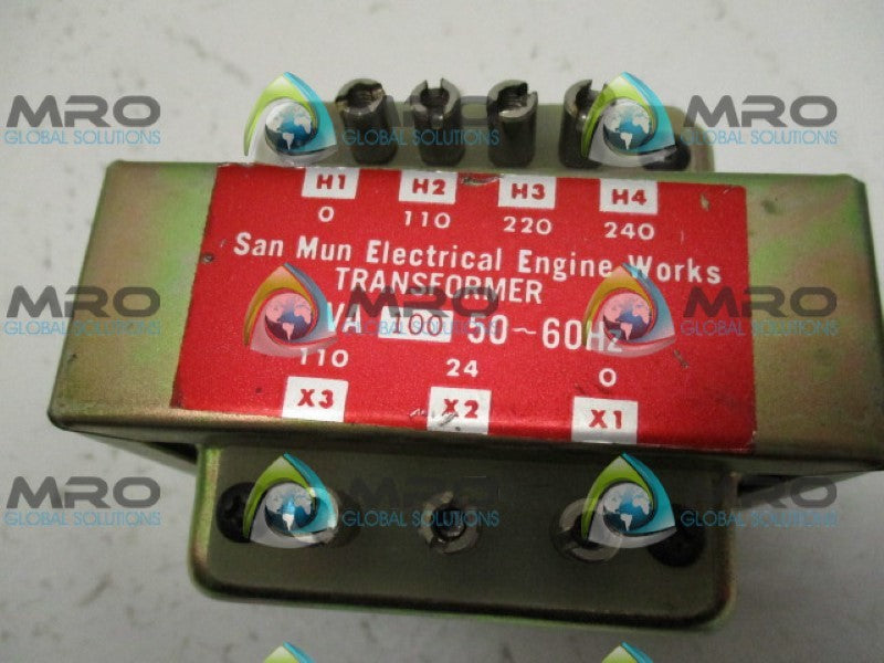 SAN MUN ELECTRICAL ENGINE WORKS VA100 #PART TRANSFORMER *USED*