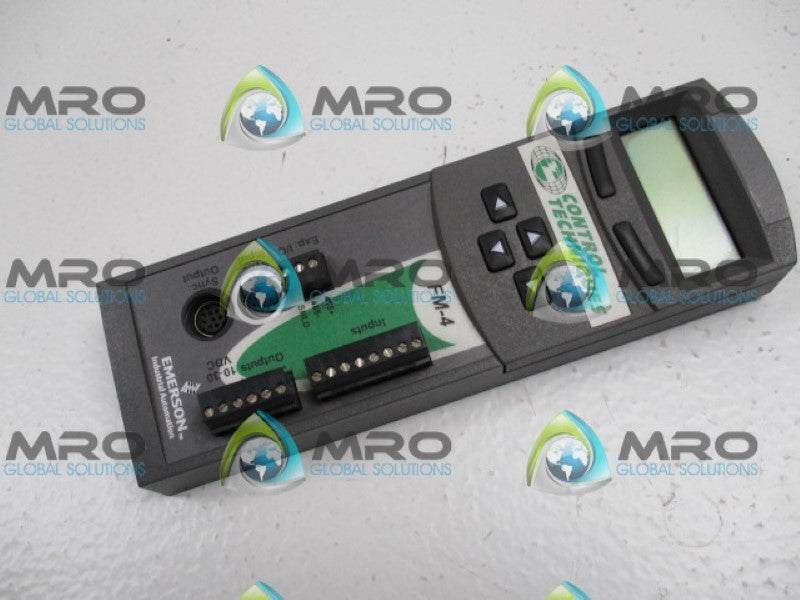 EMERSON INDUSTRIAL AUTOMATION FM-4 CONTROL TECHNIQUES MODEL 960498-02 *USED*