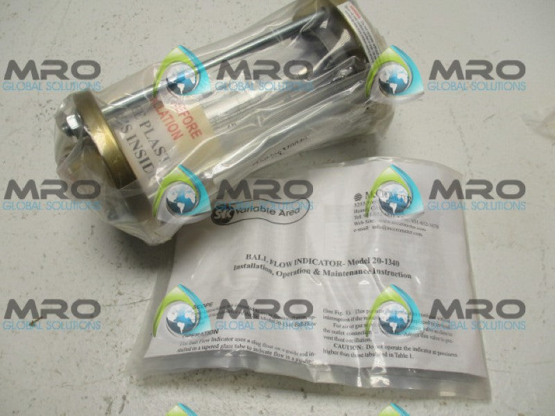 MCCROMETER 20-1340 BALL FLOW INICATOR *NEW NO BOX*