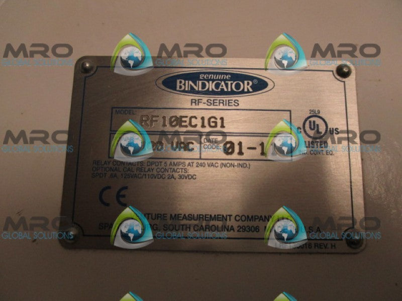 BINDICATOR RF10EC1G1 REMOTE MODULE 120VAC *NEW NO BOX*