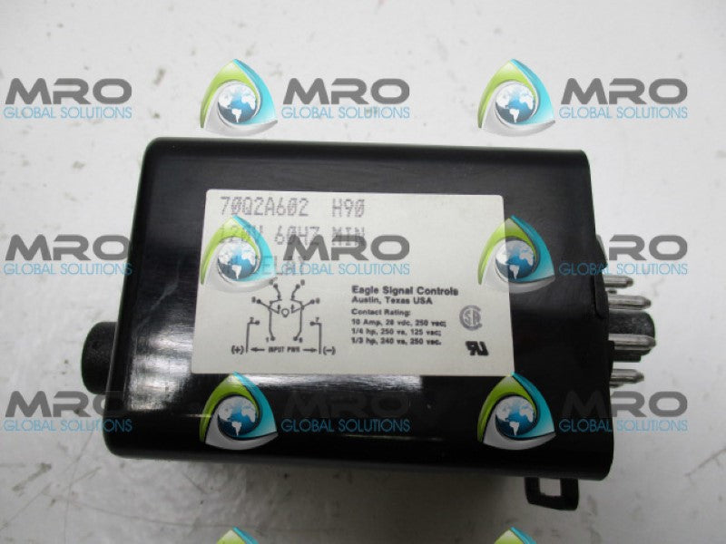 EAGLE SIGNAL 70Q2A602 ON DELAY RELAY 0.5-10 MINUTES 120V *NEW NO BOX*