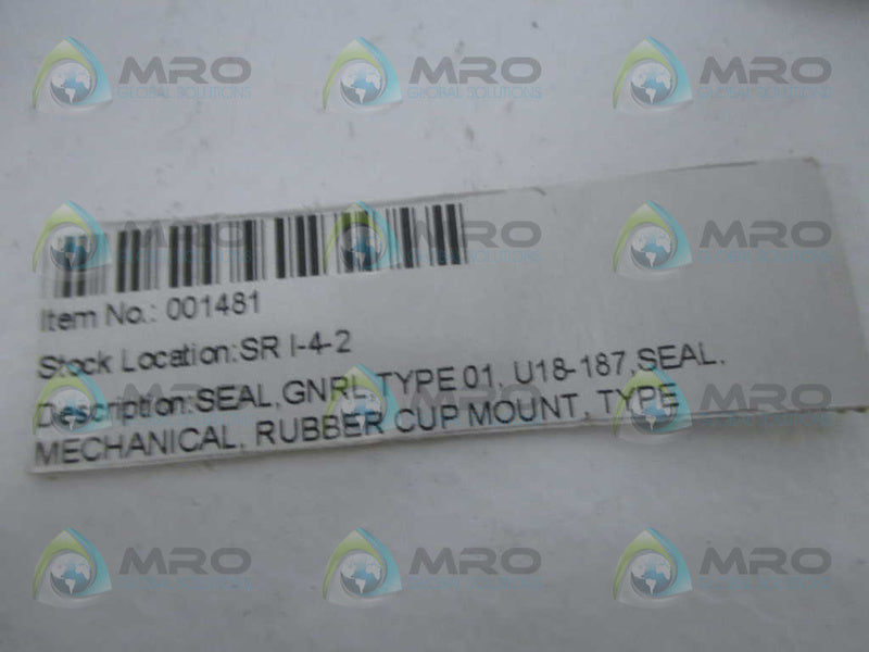 INDUSTRIAL MRO U18-187 SEAL *NEW NO BOX*