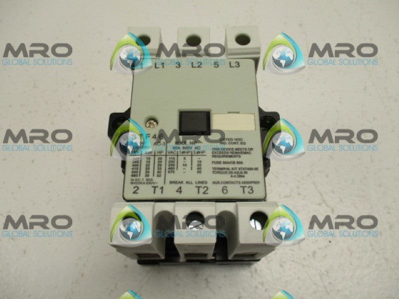 SIEMENS 3TF4622-0AK1 AC CONTACTOR 120V (AS PICTURED) *NEW NO BOX*