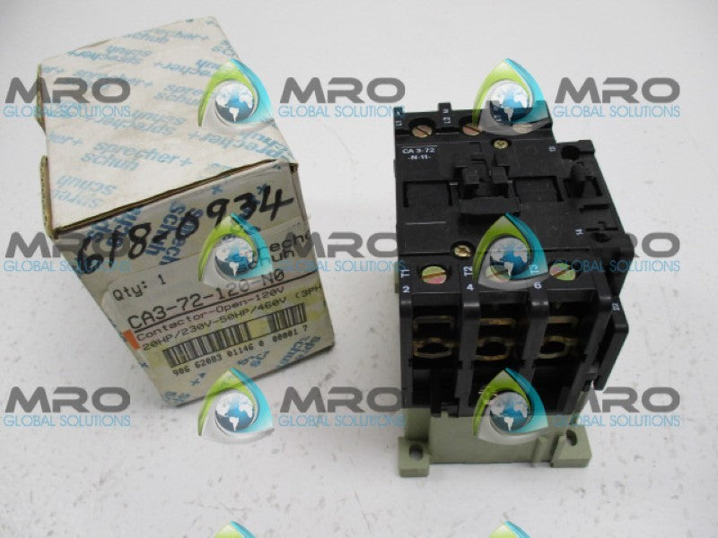 SPRECHNER+SCHUH CA3-72-120-N0 OPEN CONTACTOR 120V *NEW IN BOX*