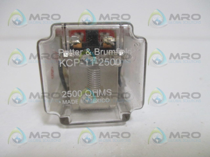 POTTER & BRUMFIELD KCP-11-2500 RELAY 2500 OHMS *USED*