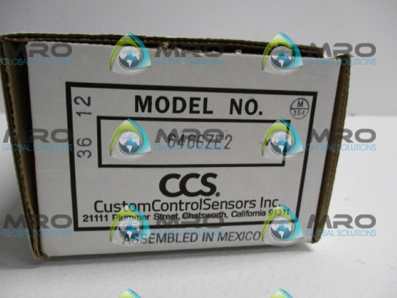 CUSTOM CONTROL SENSORS 646GZE2 PRESSURE SWITCH *NEW IN BOX*