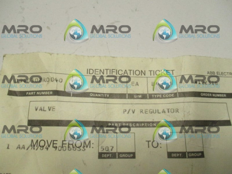 QUALITROL 0940302R0040 P/V REGULATOR *NEW NO BOX*