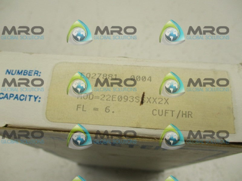 WALLACE & TIERNAN 22E093SSXX2X PURGE METER .6FL (AS PICTURED) *NEW IN BOX*