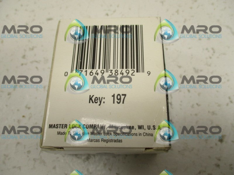 MASTER LOCK 500KABRK PADLOCK KEY:197 *NEW IN BOX*