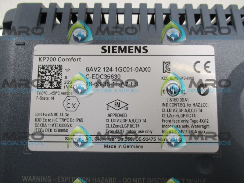 SIEMENS SIMATIC HMI KP700 COMFORT 6AV2-124-1GC01-0AX0 PANEL KEY *NEW NO BOX*