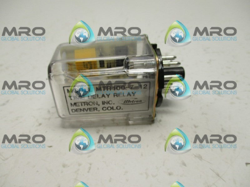 METRON MTR100-7-12 TIME DELAY RELAY *NEW NO BOX*