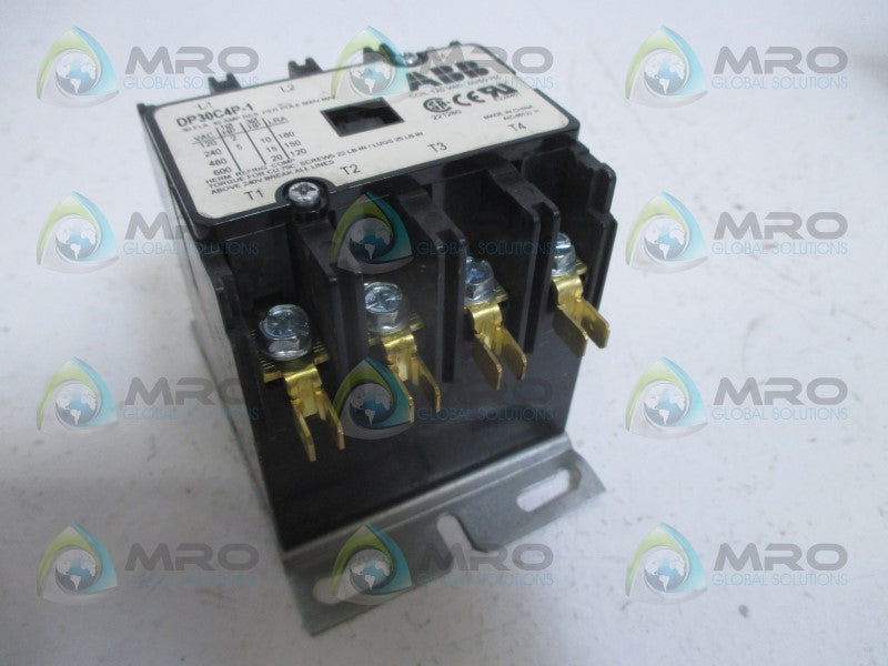 ABB DP30C4P-1 DEFINITE PURPOSE CONTACTOR 120VAC *USED*