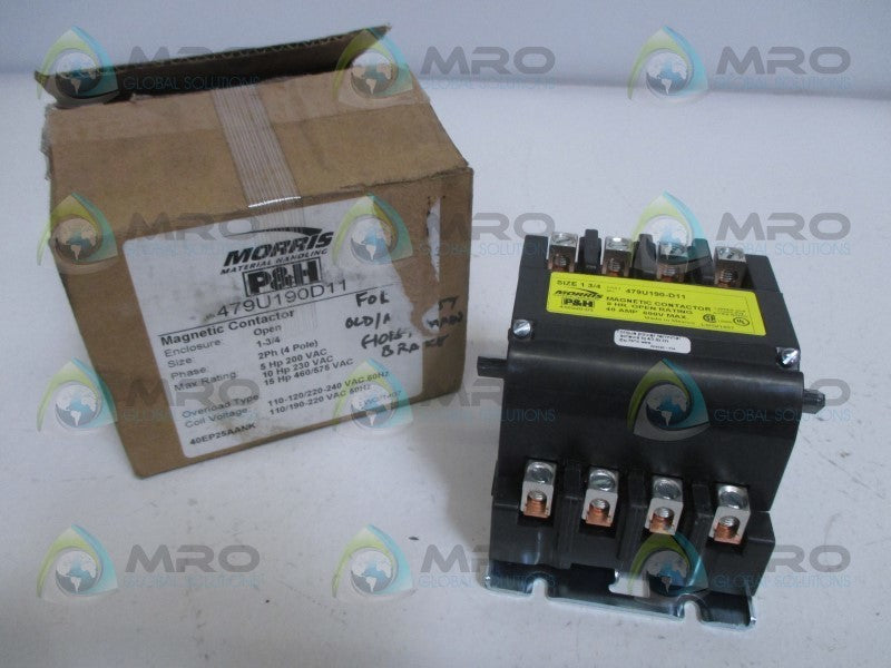P&H MORRIS 479U190D11 CONTACTOR 120/240V  *NEW IN BOX*