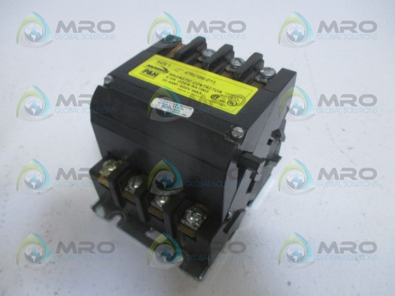 P&H MORRIS 479U186-D11 CONTACTOR 120/240V *USED*