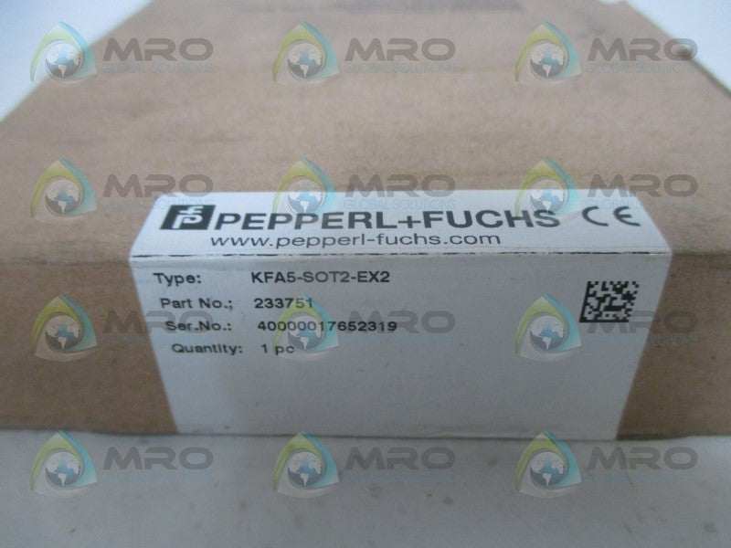 PEPPERL+FUCHS KFA5-SOT2-EX2 DUAL CHANNEL SAFETY RELAY 233751 *NEW IN BOX*