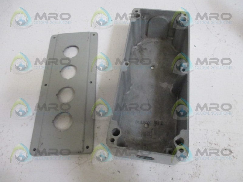 ALLEN BRADLEY 800T-4TZ PUSHBUTTON ENCLOSURE (AS PICTURED) *USED*