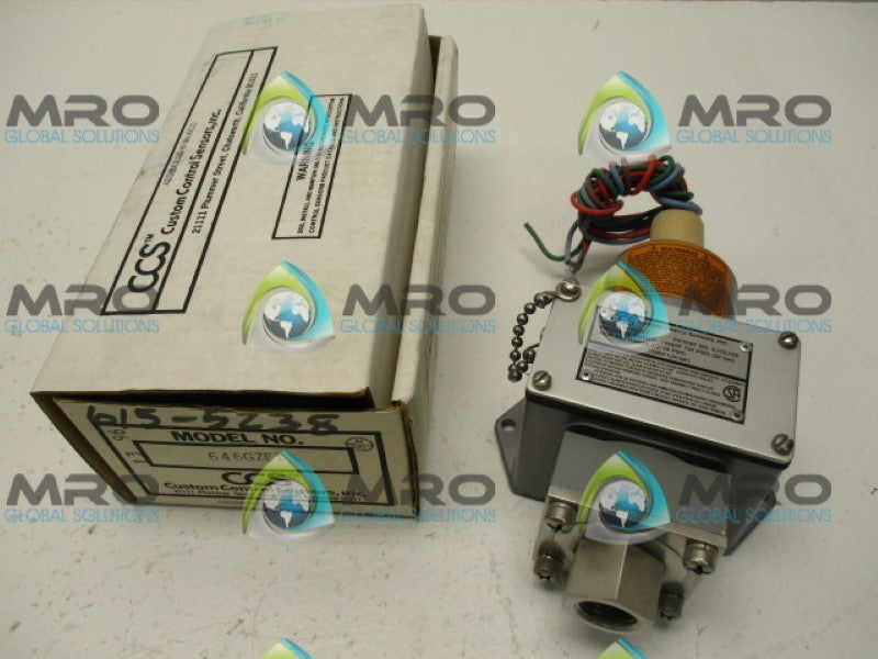 CUSTOM CONTROL SENSORS 646GZE1 PRESSURE SWITCH 750PSIG *NEW IN BOX*