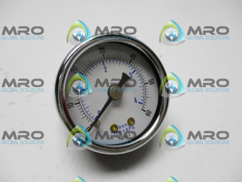 INDUSTRIAL MRO 102D-158D GAUGE 0-60PSI 1-1/2" *NEW IN BOX*