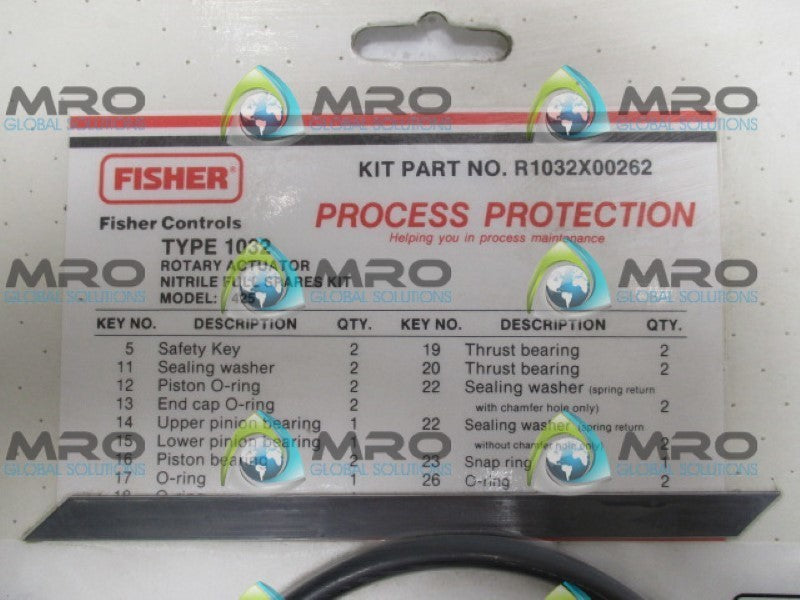 FISHER R1032X00262 ACTUATOR REPAIR KIT *NEW IN ORIGINAL PACKAGE*