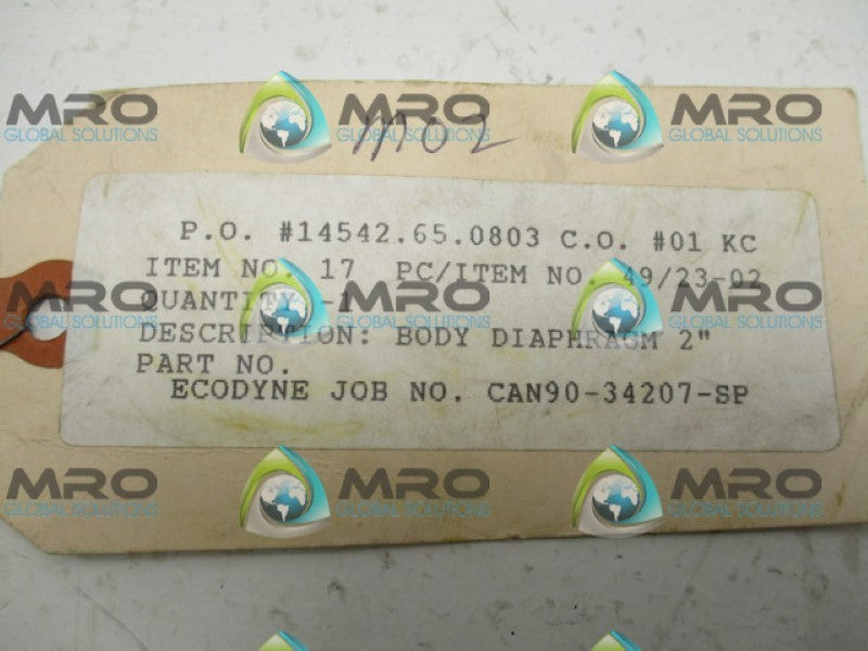 ITT DIA-FLO NO. 17 BODY DIAPHRAGM 2" *NEW NO BOX*