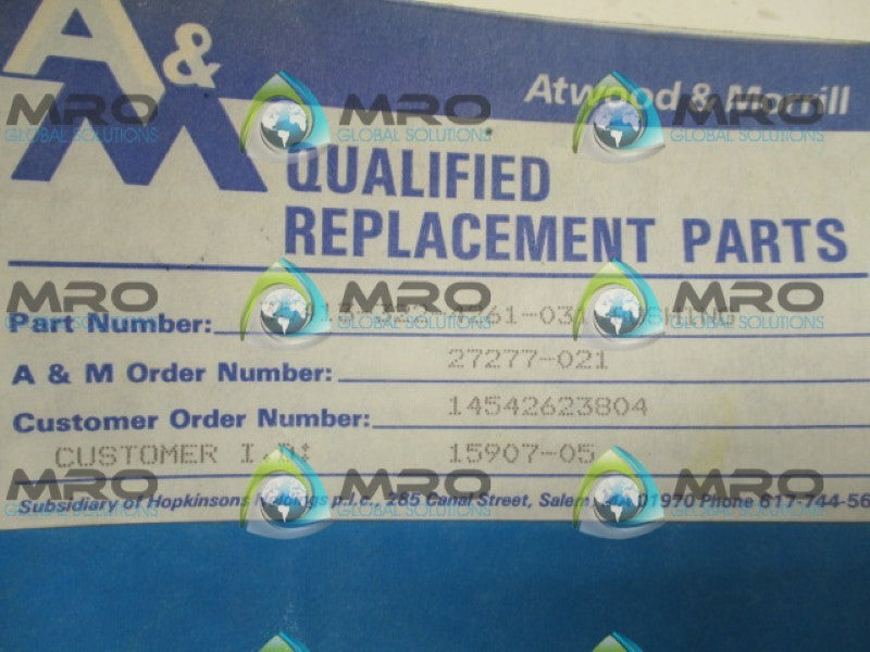 ATWOOD&MORRILL 35413-322-4261-031 BUSHING *NEW IN ORIGINAL PACKAGE*
