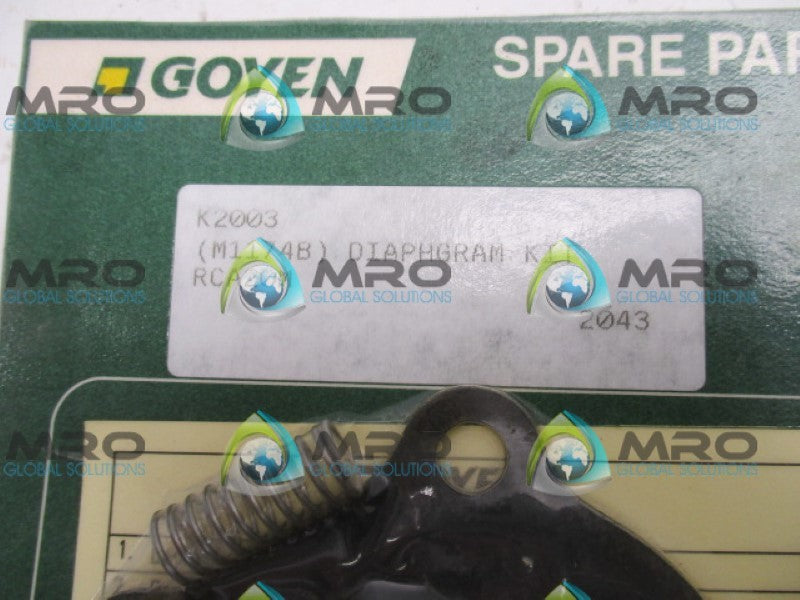 GOYEN K2003 (M1174B) RCA20M DIAPHRAGM KIT *NEW IN ORIGINAL PACKAGE*