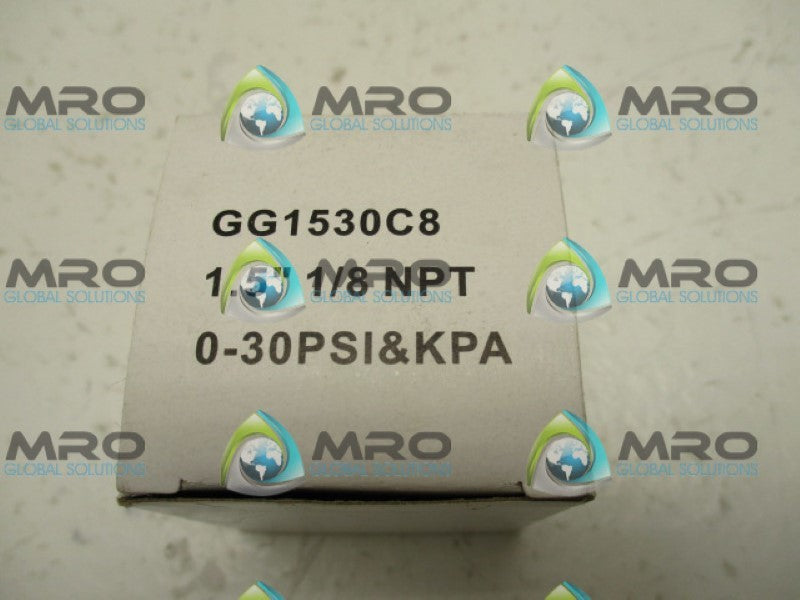 MARSHALLTOWN GG1530C8 GAUGE 0-30PSI/KPA 1.5"1/8NPT *NEW IN BOX*