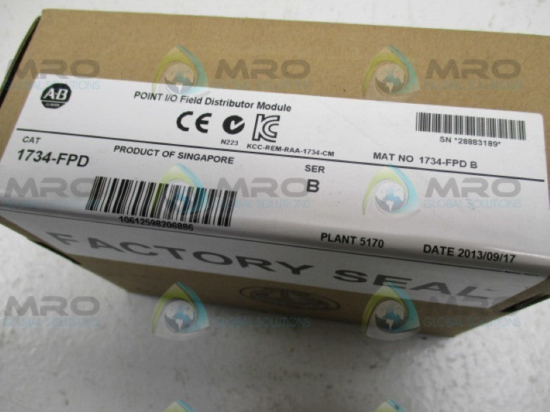 ALLEN BRADLEY 1734-FPD SER. B POINT I/O MODULE DATE: 2013 *FACTORY SEALED*