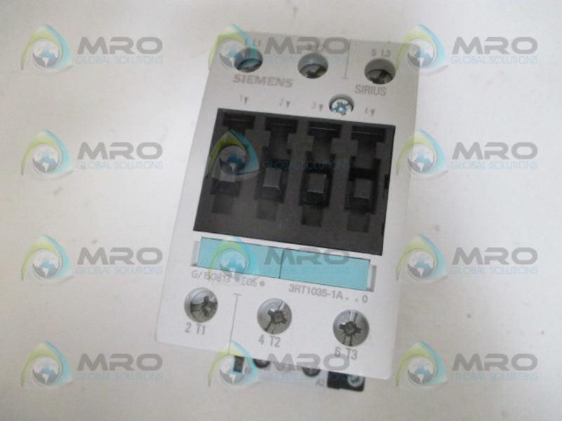 SIEMENS 3RT1035-1AK60 CONTACTOR 110/120V (AS PICTURED) *NEW NO BOX*