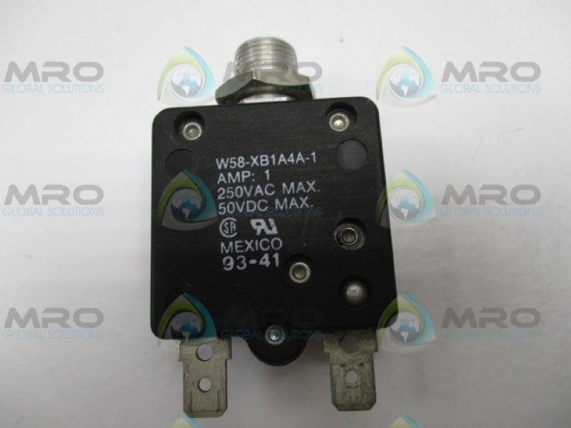 POTTER&BRUMFIELD W58-XB1A4A-1 THERMAL CIRCUIT BREAKER 1A *USED*