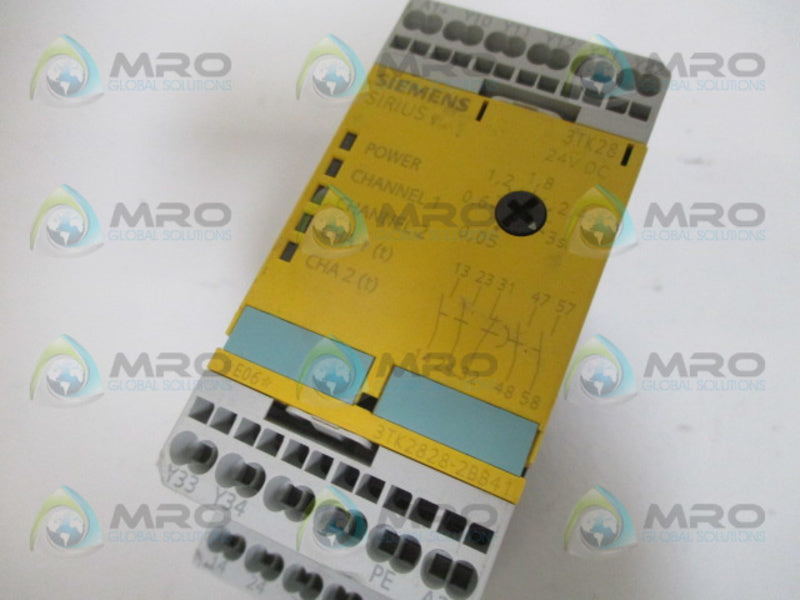 SIEMENS 3TK2828-2BB41 SAFETY RELAY *USED*