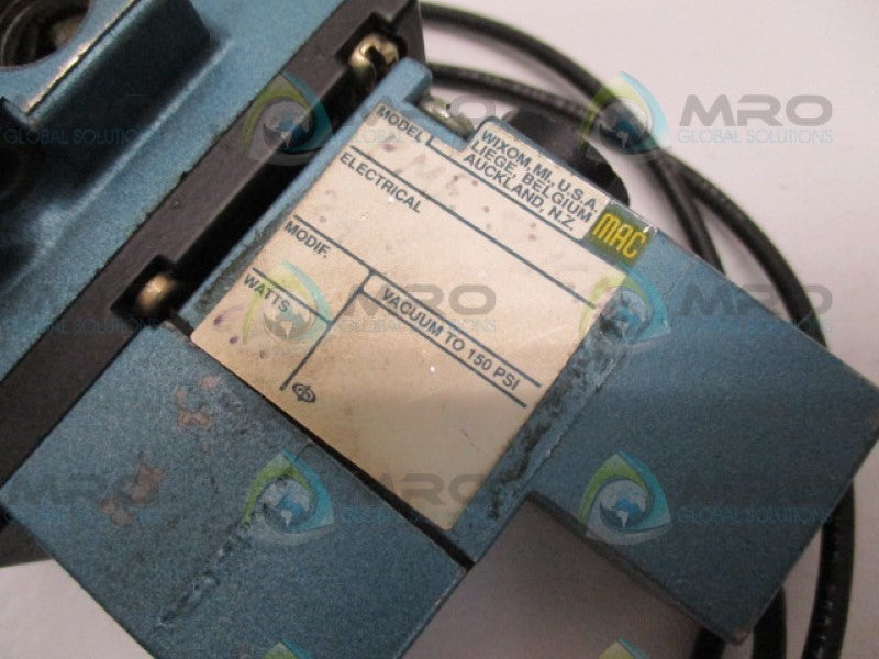 MAC 912B-PM-112CA SOLENOID VALVE (AS PICTURED) *USED*