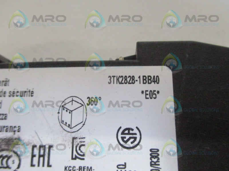 SIEMENS 3TK2828-1BB40 SAFETY RELAY*USED*