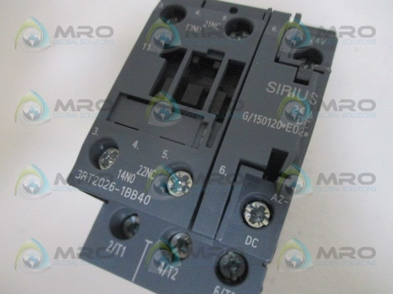 SIEMENS 3RT2026-1BB40 CONTACTOR (AS PICTURED) *NEW NO BOX*