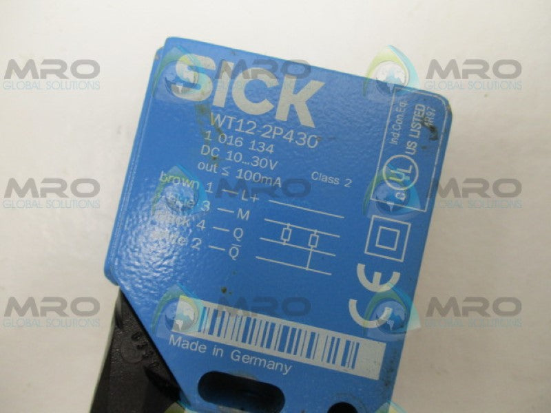 SICK WT12-2P430 PHOTOELECTRIC SENSOR *USED*