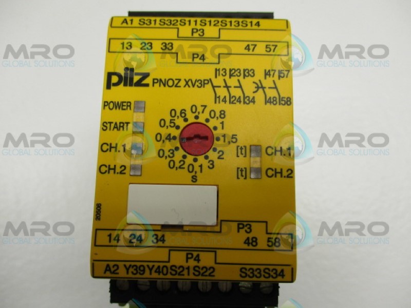PILZ PNOZXV3P3/24VDC3N/O2N/OT SAFETY RELAY 777512 *NEW IN BOX*