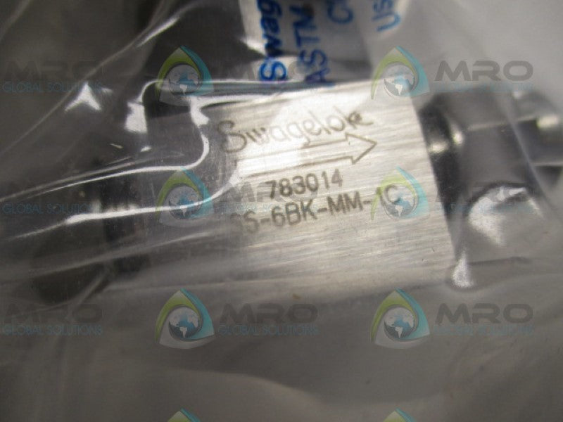 SWAGELOK SS-6BK-MM-1C BELLOWS VALVE *NEW IN BOX*
