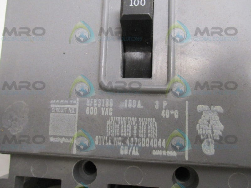 CUTLER HAMMER HFB3100 CIRCUIT BREAKER 100A *NEW IN BOX*