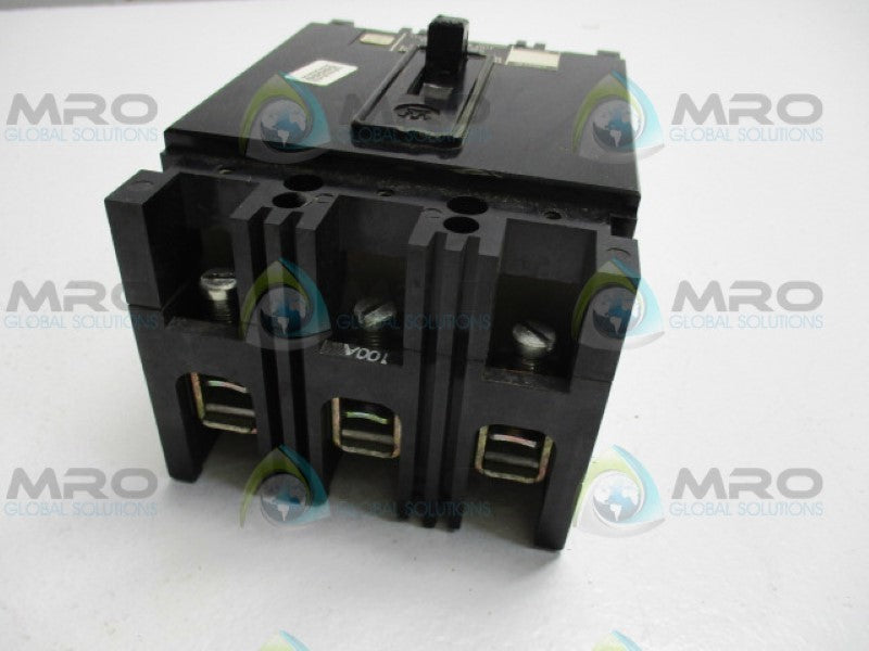 WESTINGHOUSE EHB3100 CIRCUIT BREAKER 100A 480VAC (AS PICTURED) UNMP