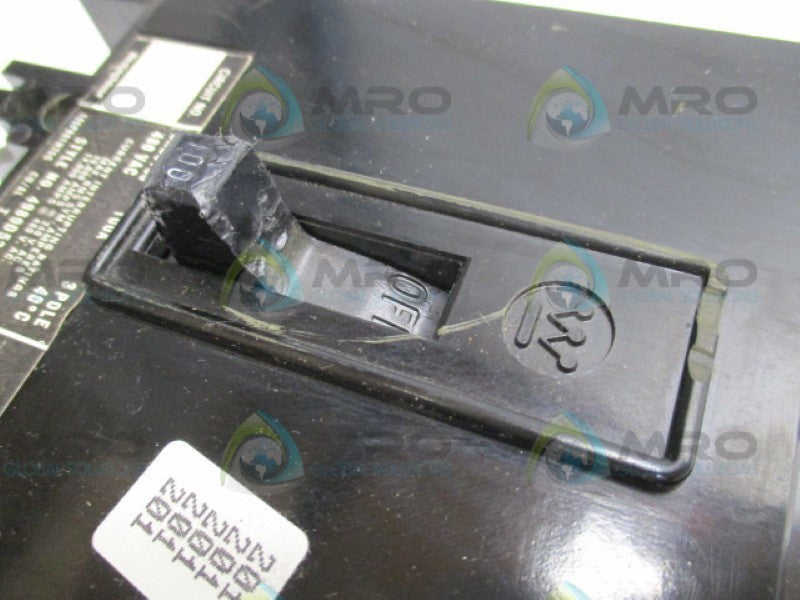 WESTINGHOUSE EHB3100 CIRCUIT BREAKER 100A 480VAC (AS PICTURED) UNMP