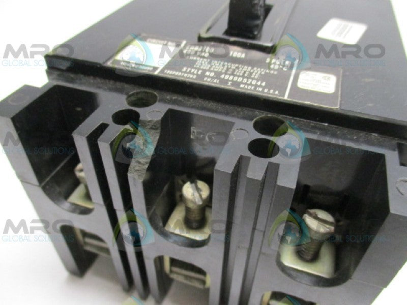 WESTINGHOUSE EHB3100 CIRCUIT BREAKER 100A 480VAC (AS PICTURED) UNMP