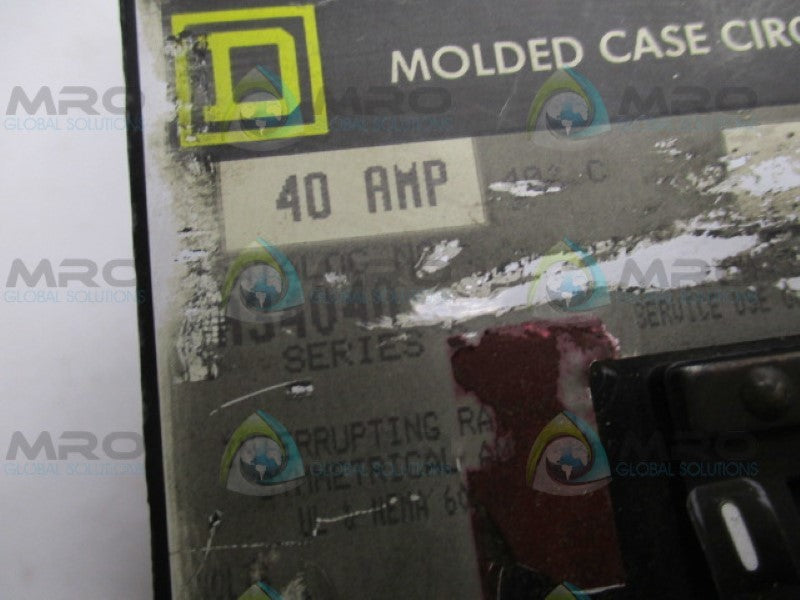 SQUARE D FA34040 CIRCUIT BREAKER 40A (GREY) (AS PICTURED) *USED*