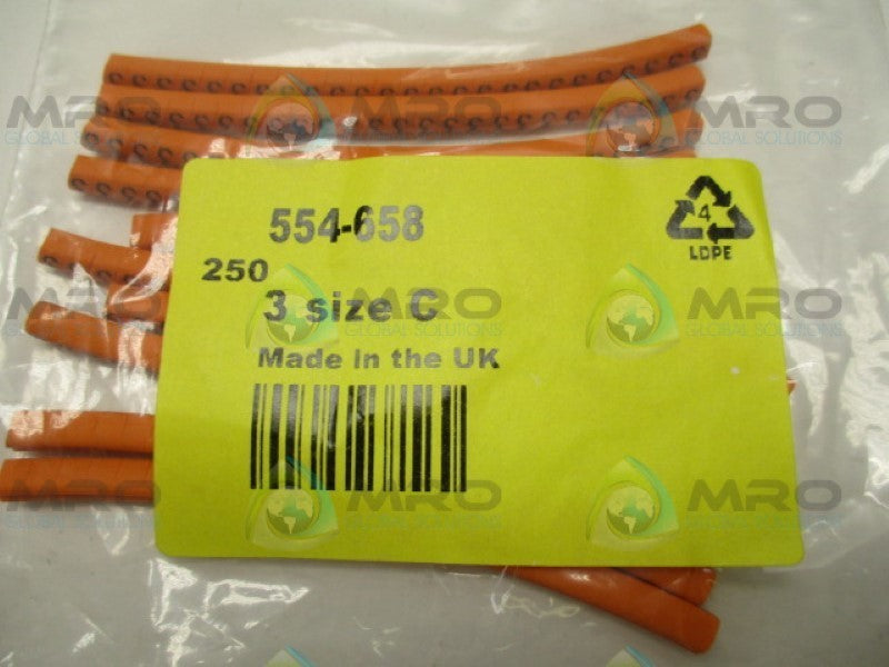 HELLERMANNTYTON 901-10359 554-658 CABLE MARKER (PKG OF 250) *NEW IN FACTORY BAG*