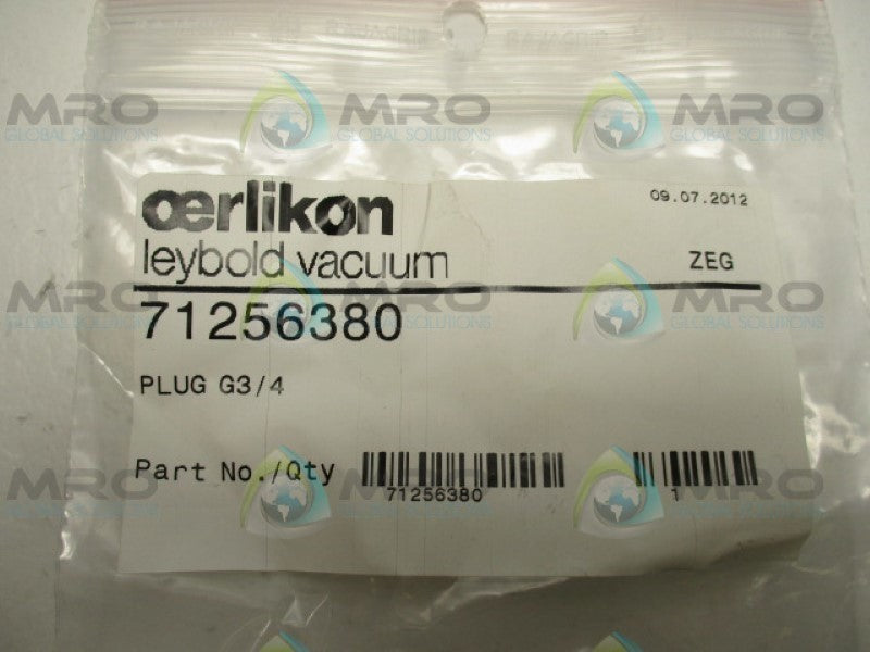 OERLIKON 71256380 PLUG G3/4 *NEW IN FACTORY BAG*