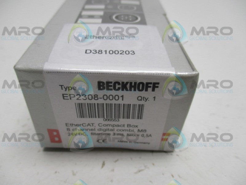 BECKHOFF EP2308-0001 ETHERCAT COMPACT BOX 8-CHANNEL *FACTORY SEALED*