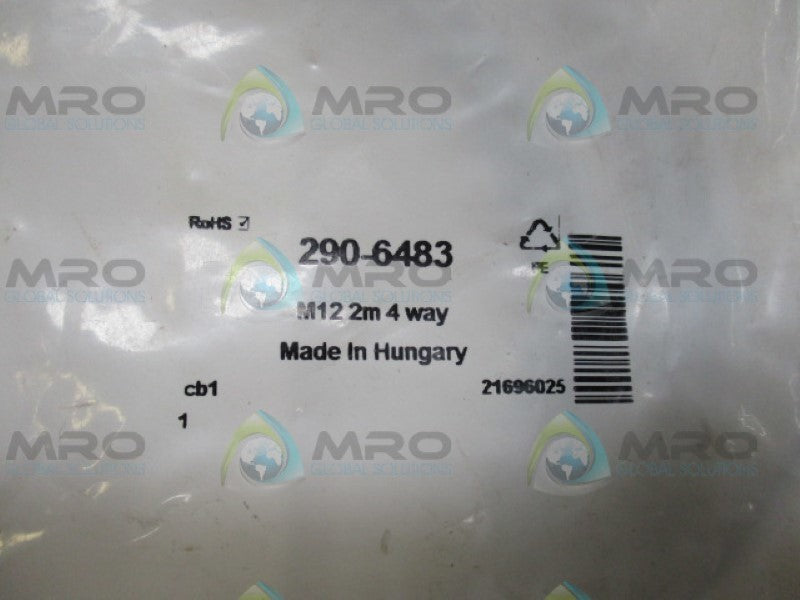 HIRSCHMANN 934402201 290-6483 4-WAY M12 PUR CABLE *NEW IN FACTORY BAG*