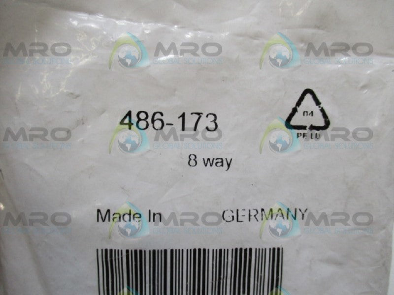 AMPHENOL T3504001 486-173 8-HOLE DIN PLUG 5A 100VAC *NEW IN FACTORY BAG*