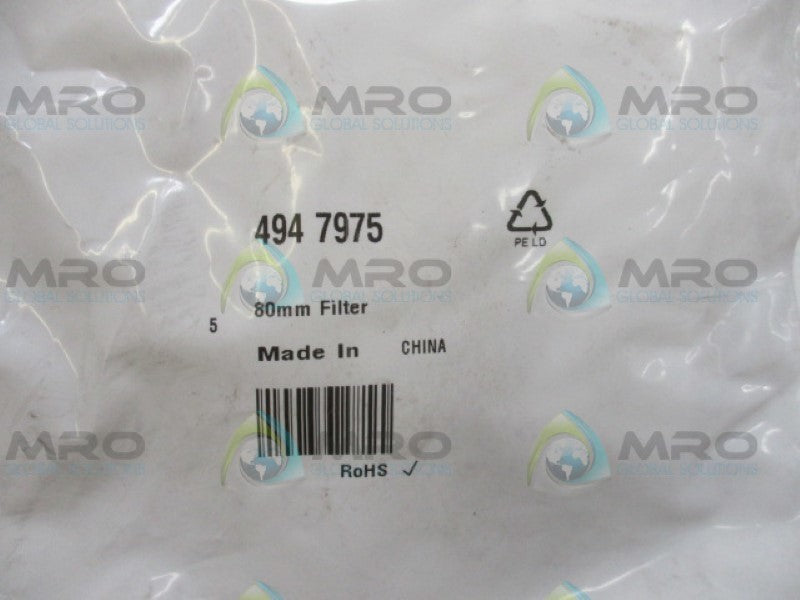 EBM-PAPST FP80T 494-7975 FAN FILTER 80MM (PKG OF 5) *NEW IN FACTORY BAG*